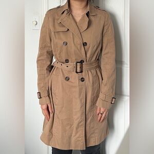 Forever 21 Double-Breasted Tan Trench Coat